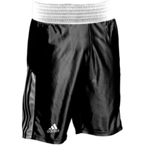Pantaloneta de Boxeo Adidas  Negra/Blanco
